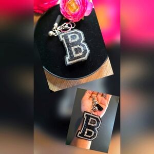 Bling Initial “B” Handbag & Keychain Charm